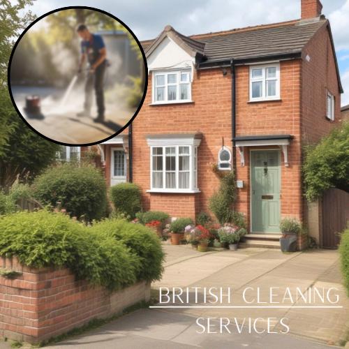 Semi-Detached House Front Garden/Driveway Pressure Washing Service