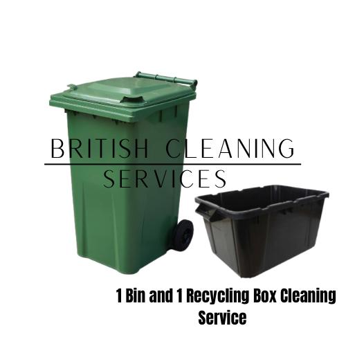 One Bin and One Recycling Box Cleaning service